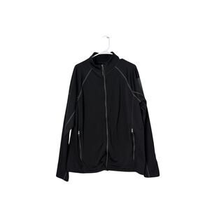 Marmot Black Full Zip Fleece Athletic Jacket Size XXL